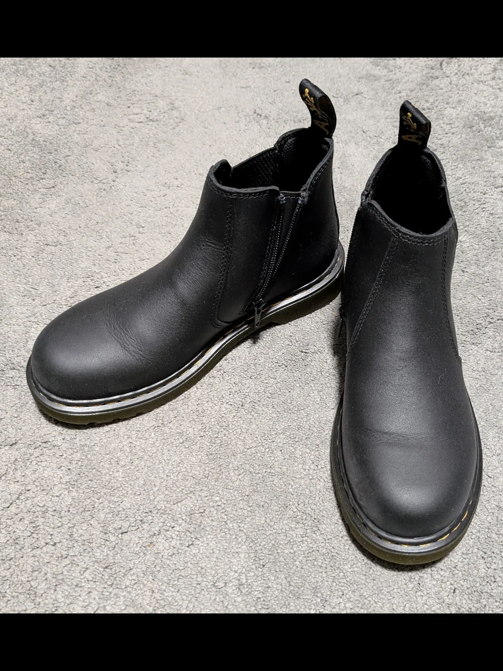 Dr. Martens Youth Black Chelsea Zip Boots